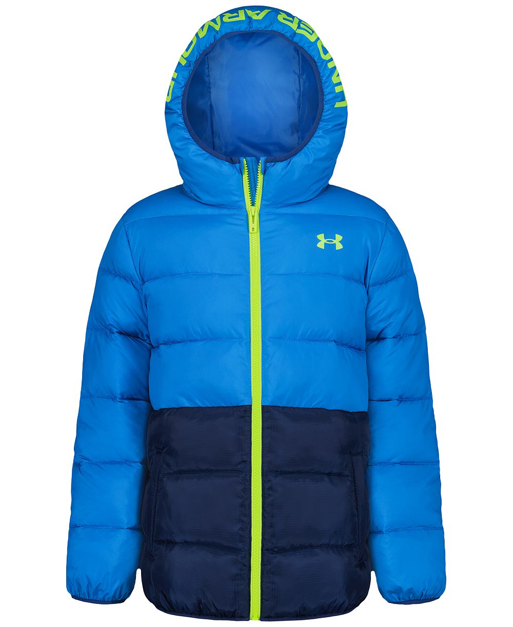 Under Armour Boys' 8-20 Solid Logo Full-Zip Puffer Hooded Jacket