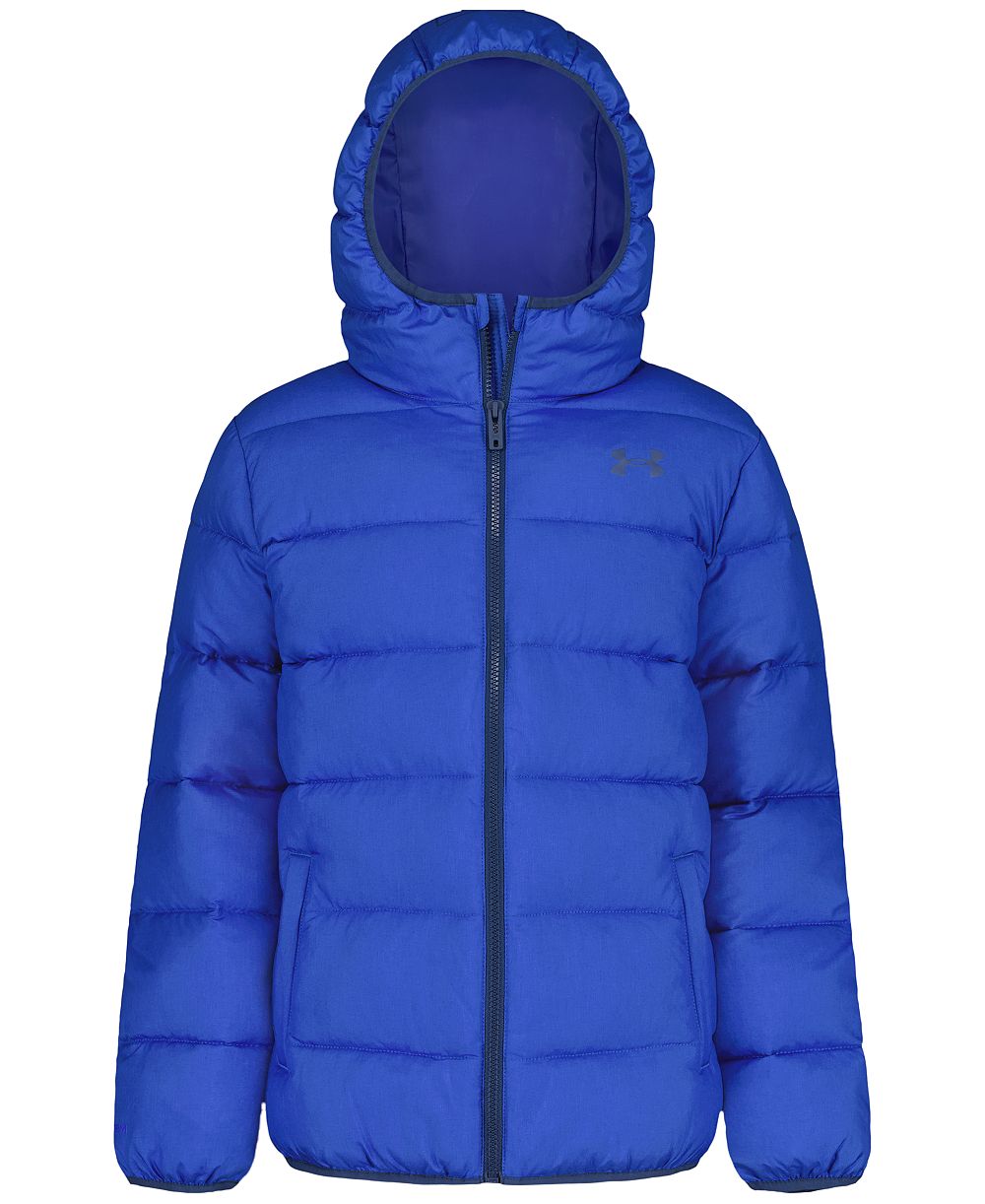 Under Armour Boys' 8-20 Solid Logo Full-Zip Puffer Hooded Jacket