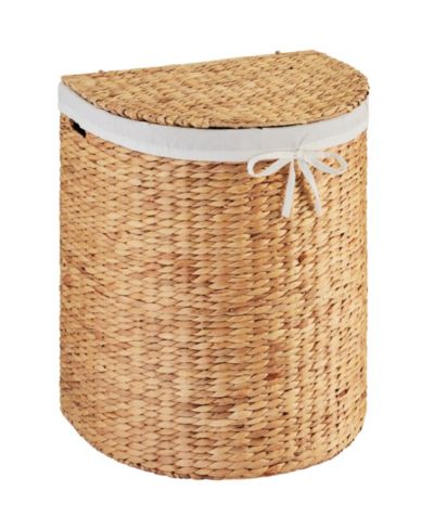 Корзина для белья Best Choice Products Half Moon с крышкой и съемным вкладышем