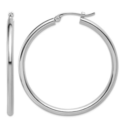 Curata Jewelry серьги-кольца Classic Hoop из платины 950
