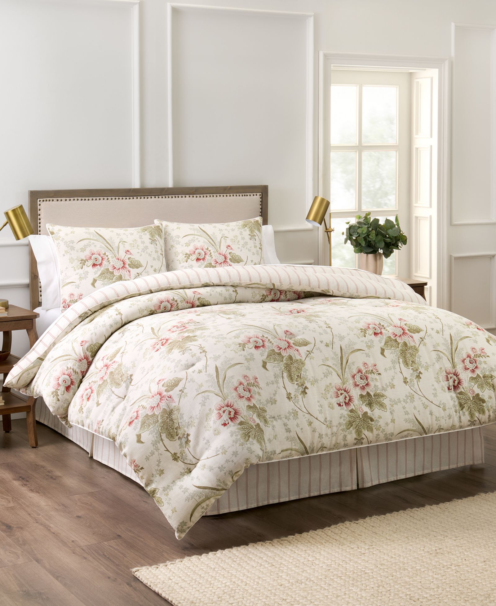 Waverly Stonington Cotton 4-Piece Comforter Set, Queen