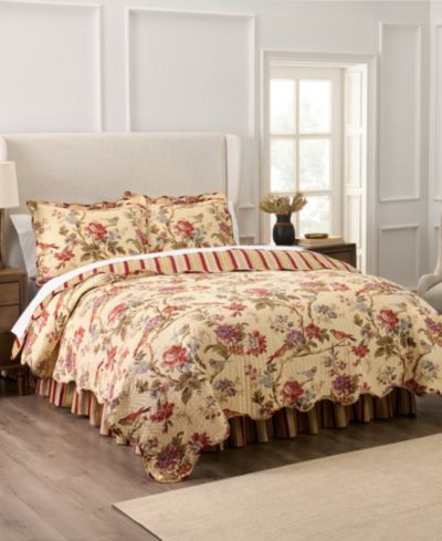 Waverly Charleston Chirp Cotton 4-Piece Quilt Set, Twin