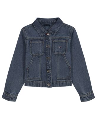 Детская джинсовая куртка Tommy Hilfiger с длинным рукавом, размер 7-16