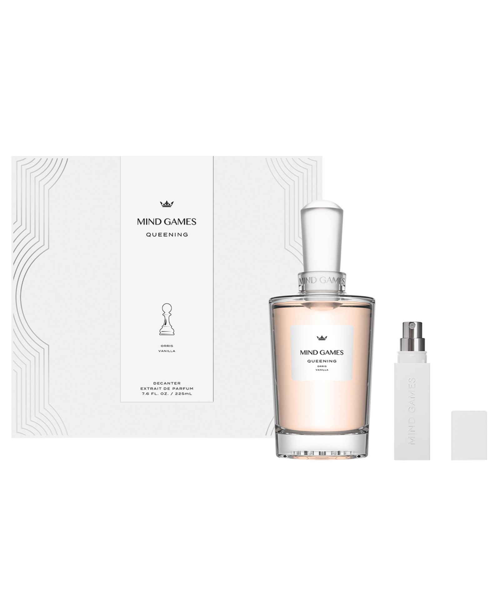 Набор парфюмерии MIND GAMES Queening Extrait de Parfum с декантером (9 предметов)