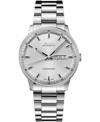 Mido Men's Swiss Automatic Commander Datoday Stainless Steel Watch 40mm
