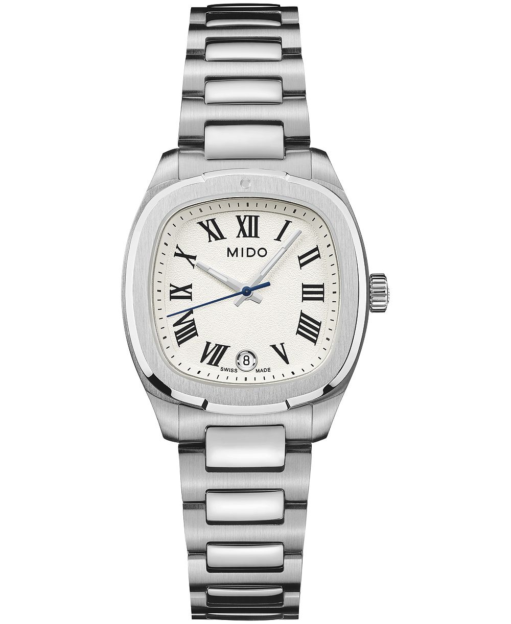 Mido Women's Swiss Quartz Multifort TV 28 Stainless Steel Watch 28mm