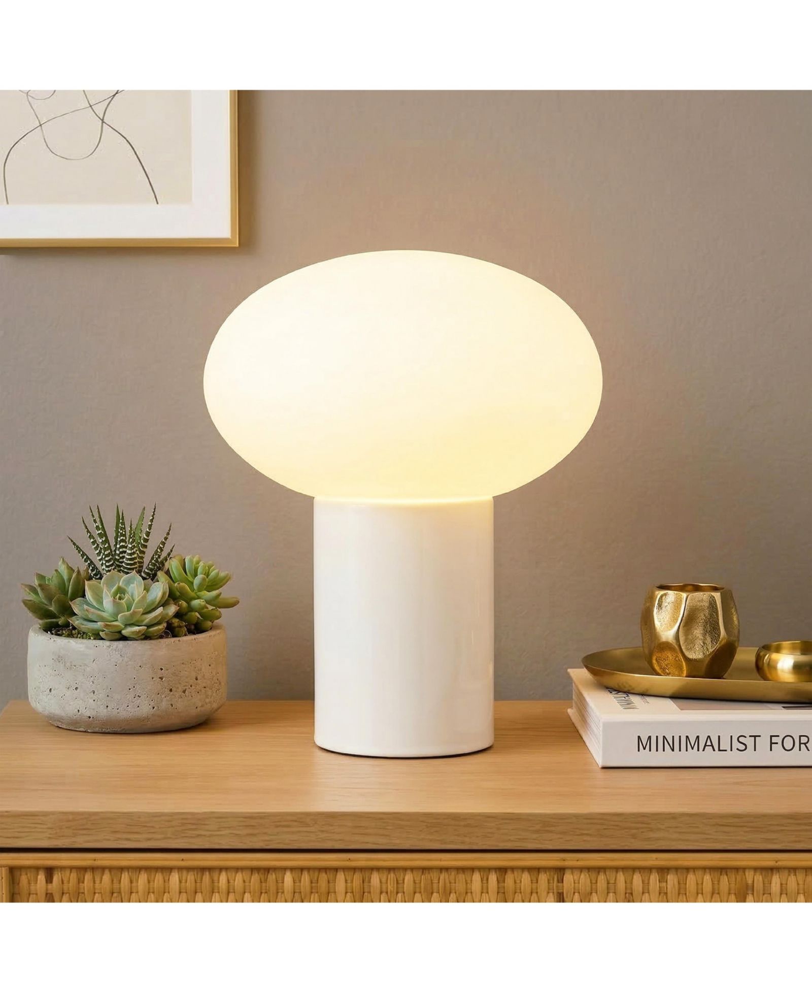 Brightech Ivy Dimmable LED Table Lamp with USB-C Port