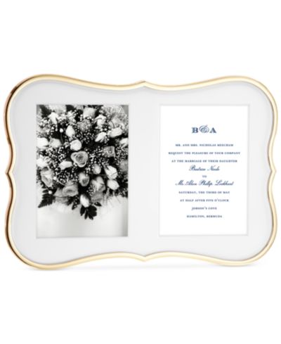 kate spade new york Crown Point Gold-Plated двойная рамка для приглашений