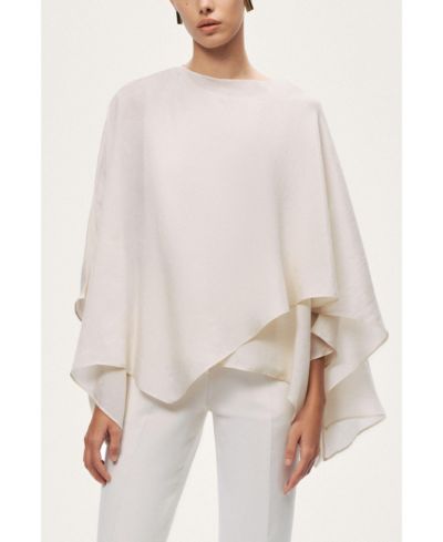 NOCTURNE Women's Fluid Cape Blouse