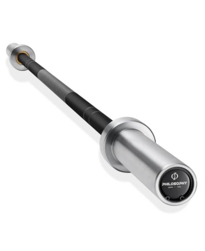 Philosophy Gym 72" Olympic Barbell - 15KG 28mm 190K PSI 800LB Capacity Weightlifting and Powerlifting Bar