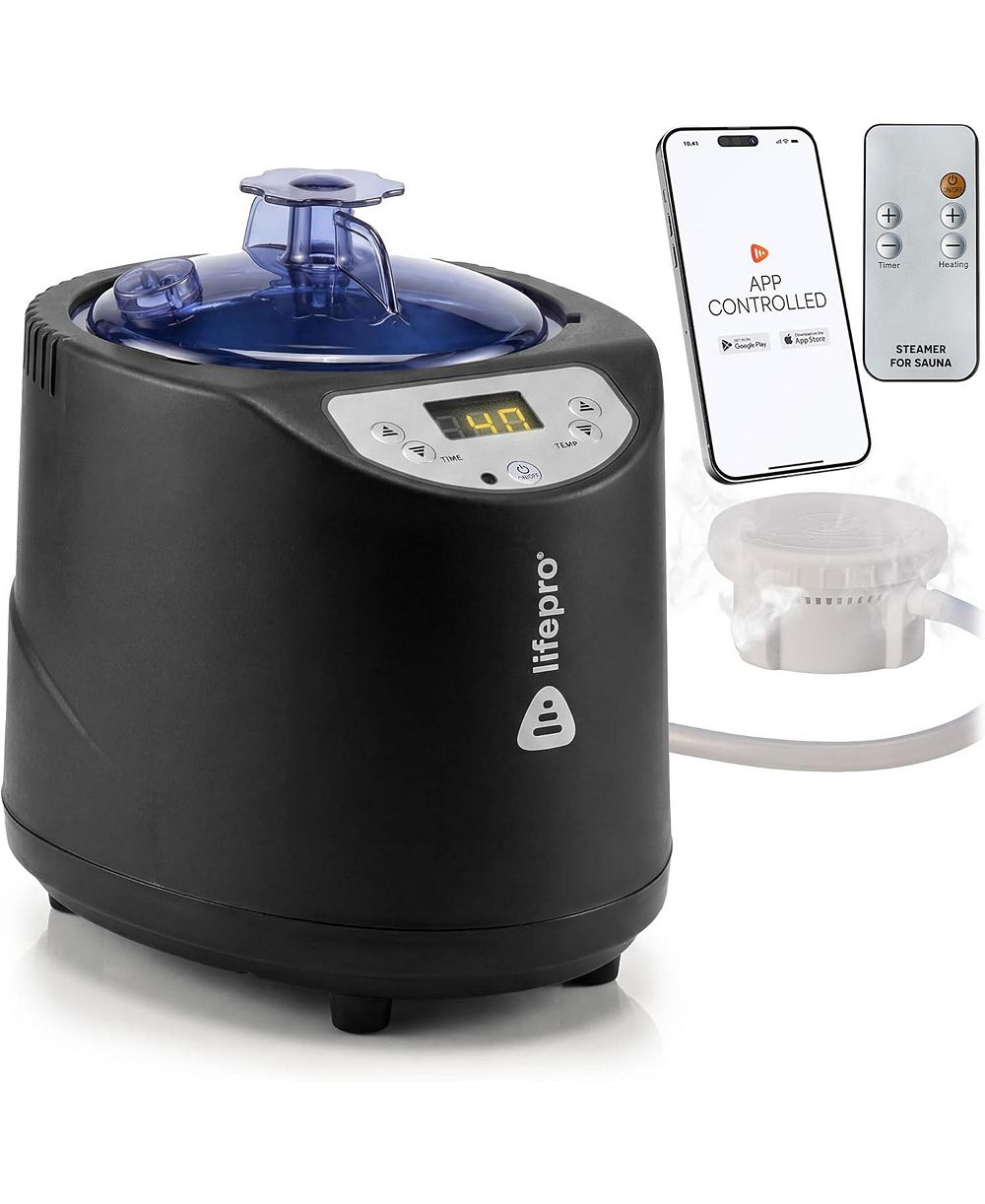 LifePro Sauna Steamer Machine 2.6L with Remote & App Control - 1200W Portable Steam Sauna Generator for Tent or Steam Room
