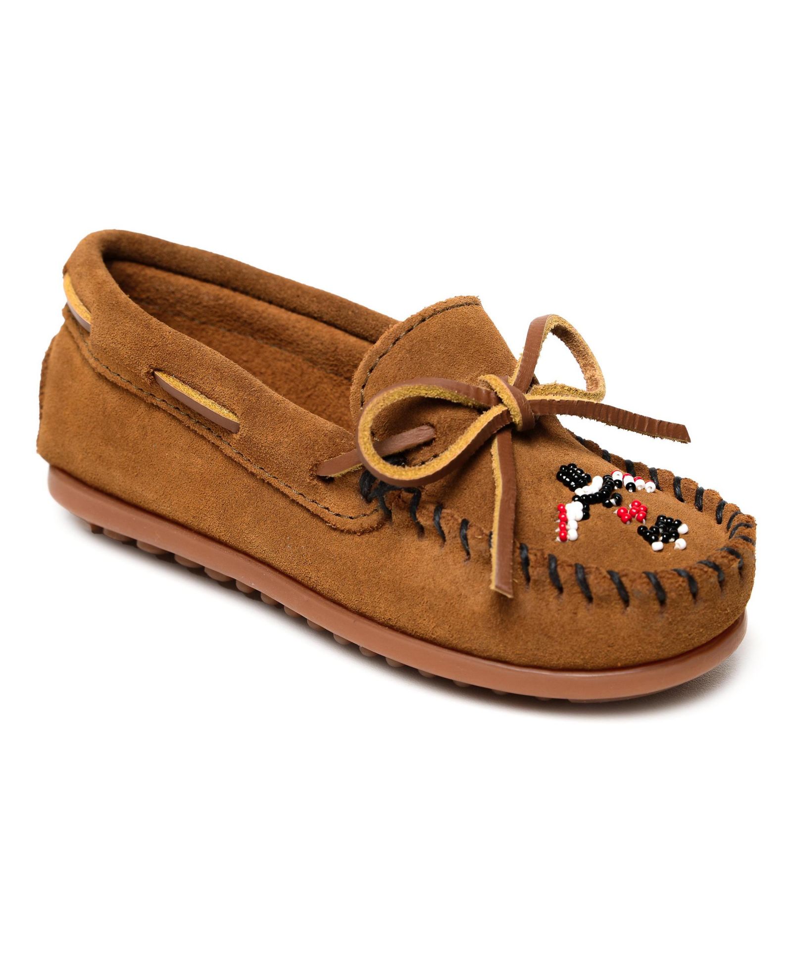 Детские мокасины Minnetonka Thunderbird Animikii из замши с бисером