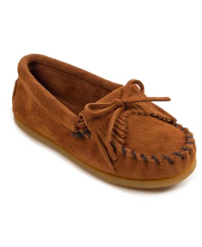 Minnetonka Kids' Kilty Suede Moccasins