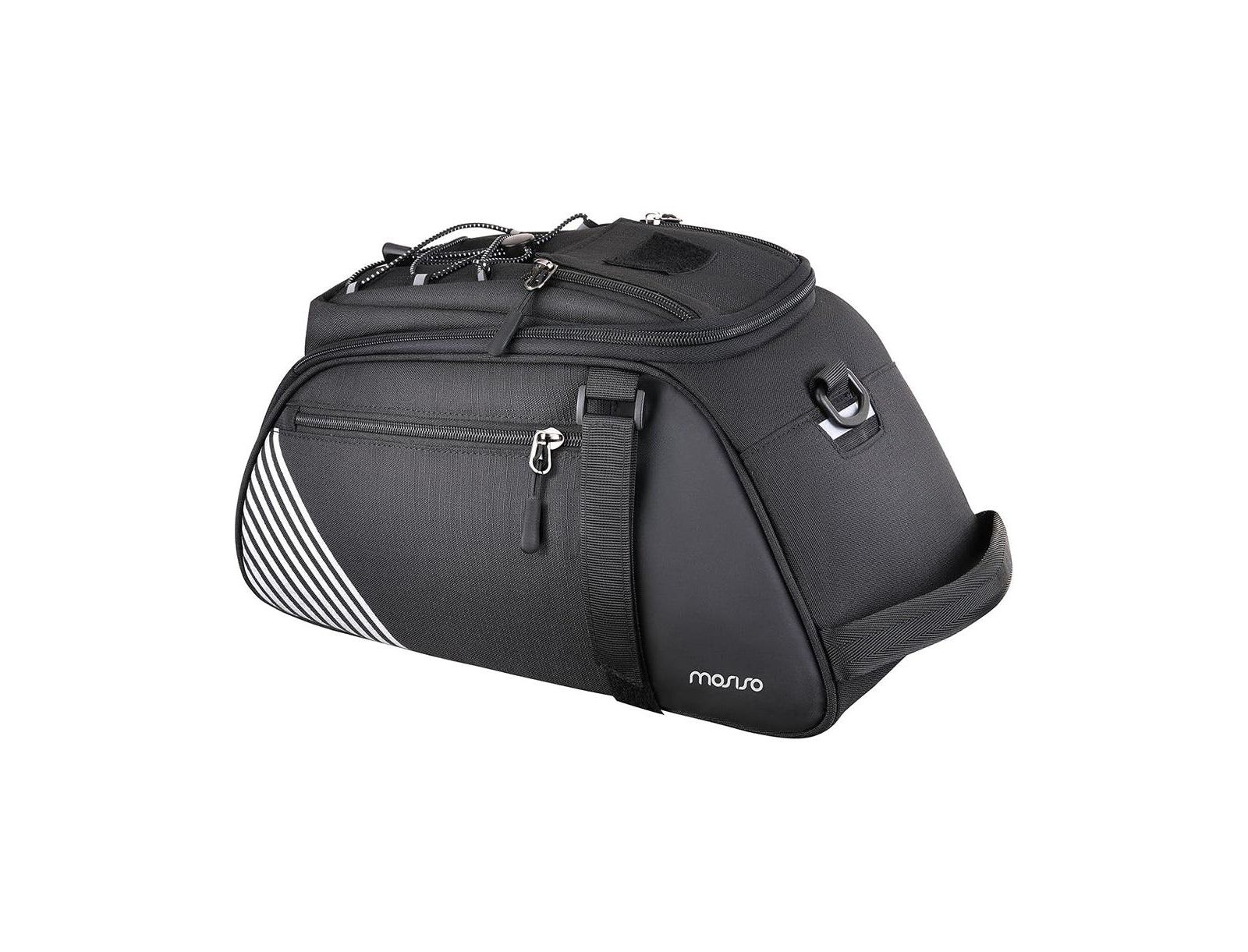 Hikeen Bike Rack Bag 8L Waterproof Bicycle Rear Trunk Bag with Rain Cover Convertible Backpack Cycling Storage for Commuting Travel