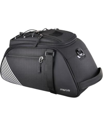 Hikeen Bike Rack Bag 8L Waterproof Bicycle Rear Trunk Bag with Rain Cover Convertible Backpack Cycling Storage for Commuting Travel