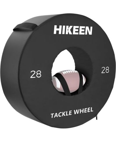 Hikeen 28" Football Tackle Wheel Dummy Denser Softer Foam Tackling Dummies for Football Youth - Tackling Wheel with Straps (1PCS)