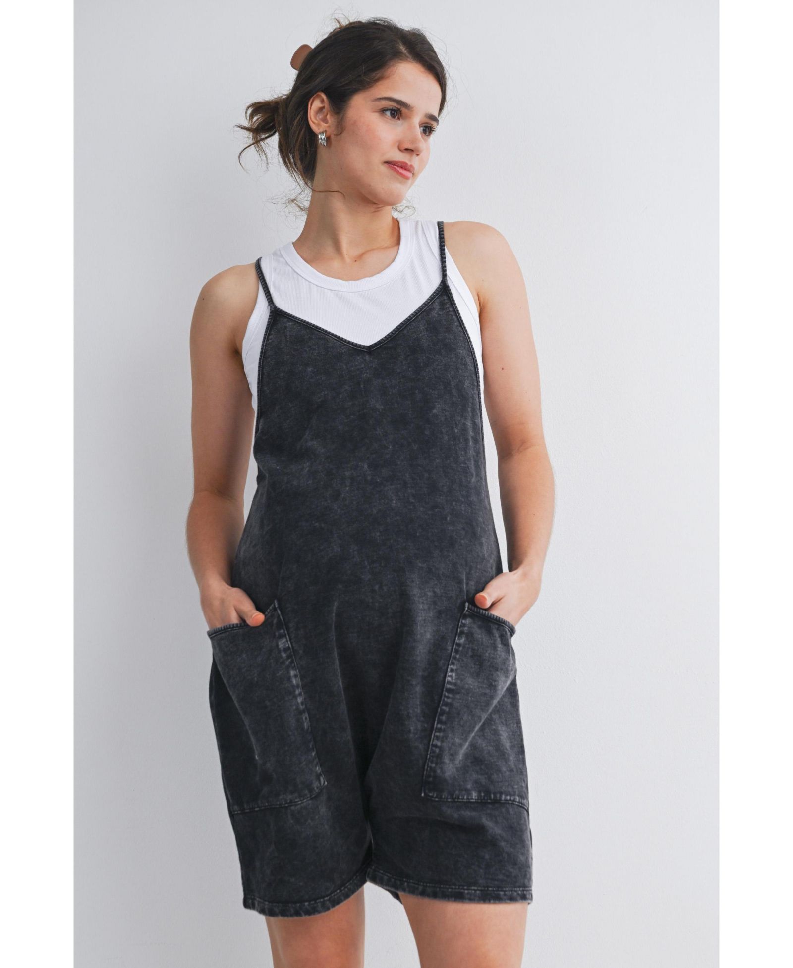 Ромпер Hello Miz Maternity Washed Relaxed Fit с карманами