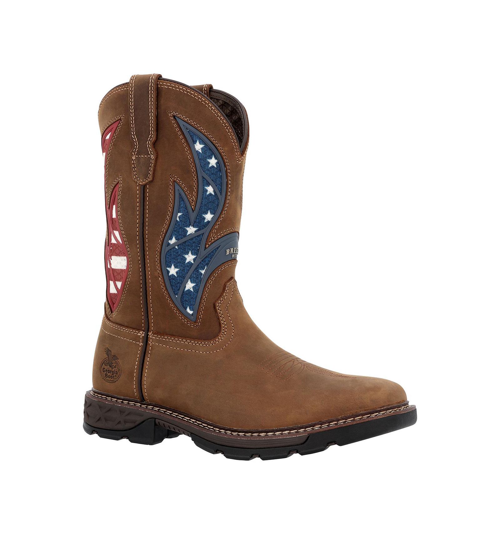 GEORGIA BOOT Мужские рабочие ботинки Carbo-Tec FLX 11" Patriotic Alloy Toe Pull-On