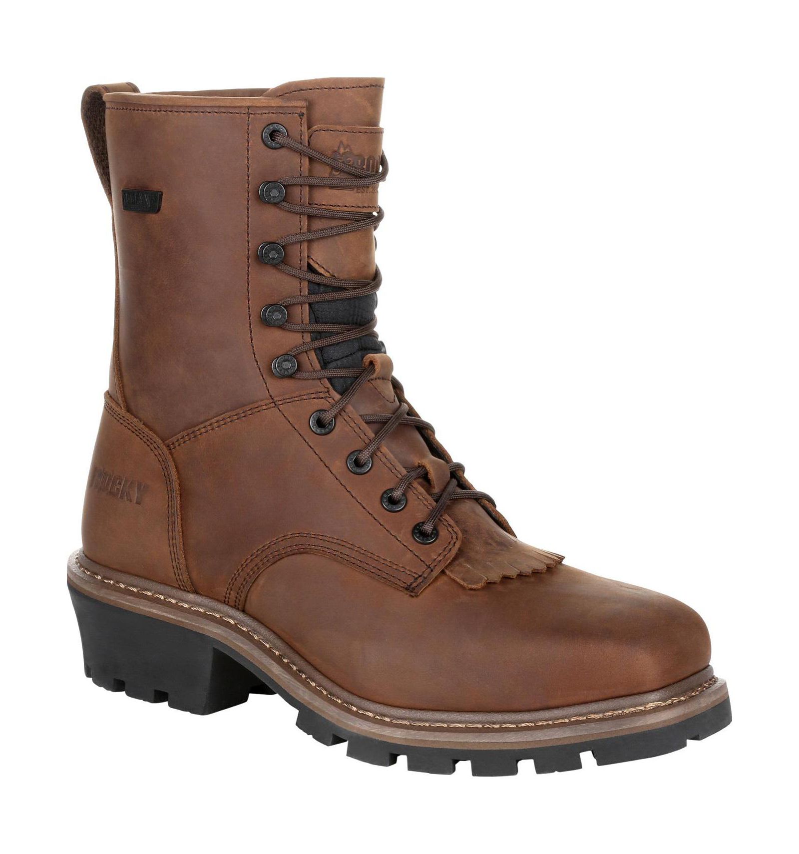 ROCKY Men's Square Toe Logger Waterproof Work Boot
