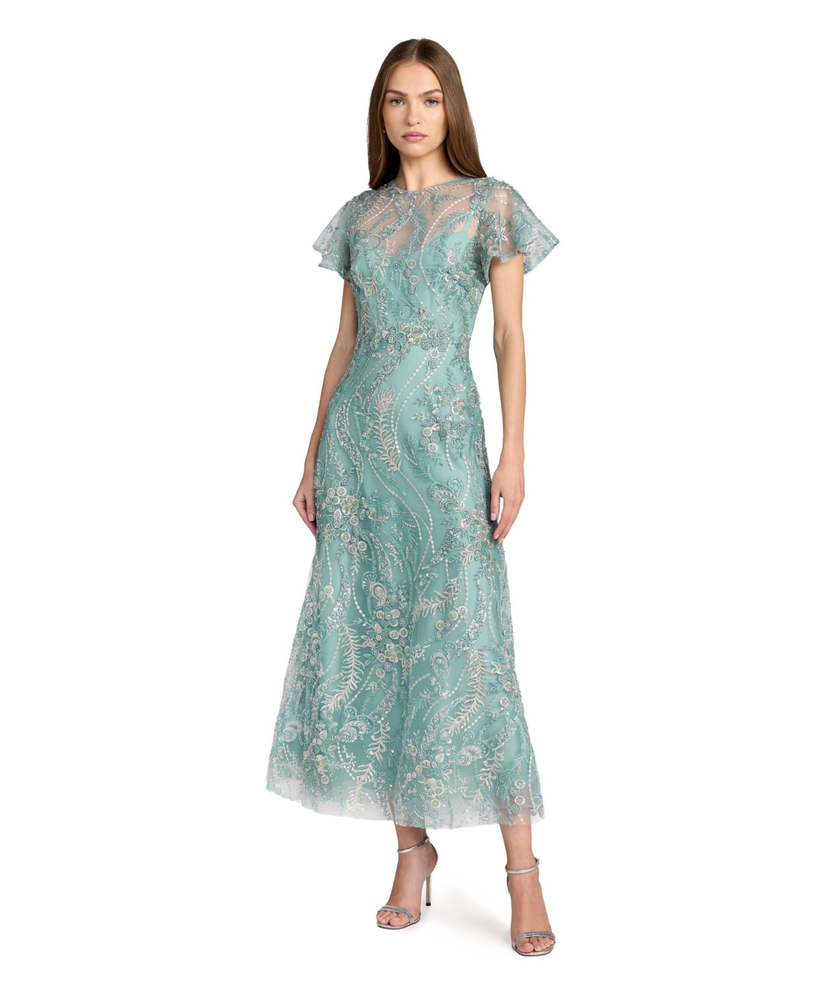 Женское платье Mac Duggal с цветочной вышивкой