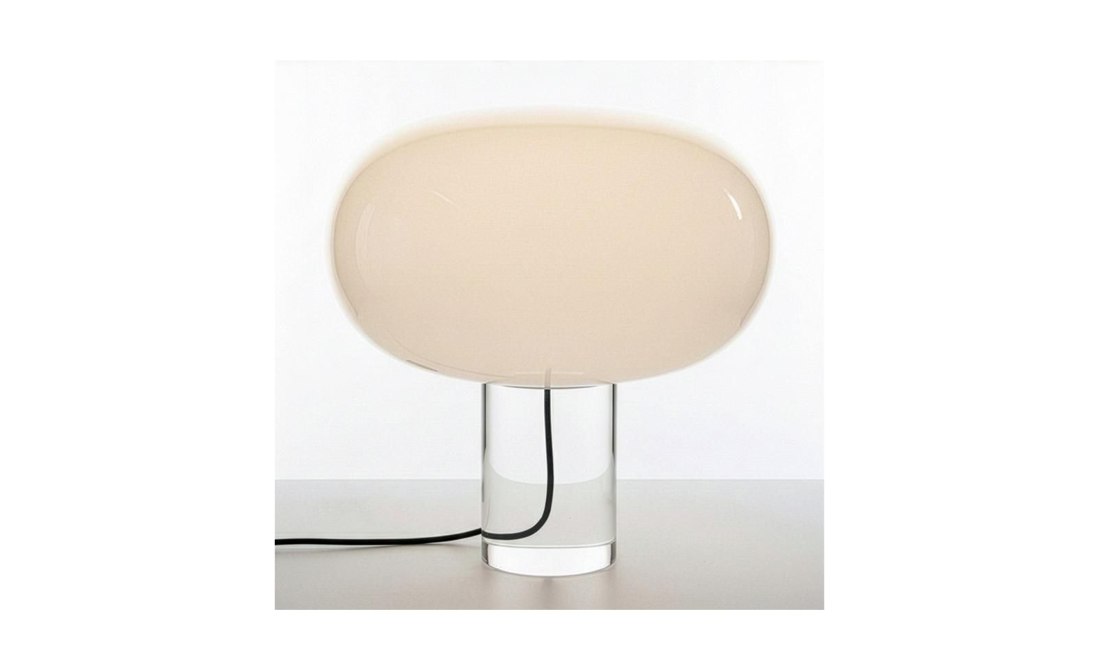 Современная настольная LED лампа Brightech Callisto Oval из матового стекла