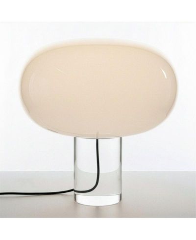 Современная настольная LED лампа Brightech Callisto Oval из матового стекла