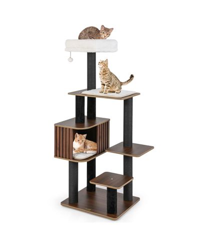 COZITO Cat Tree 59.5 inch Multi-Level with Cushion Top Perch