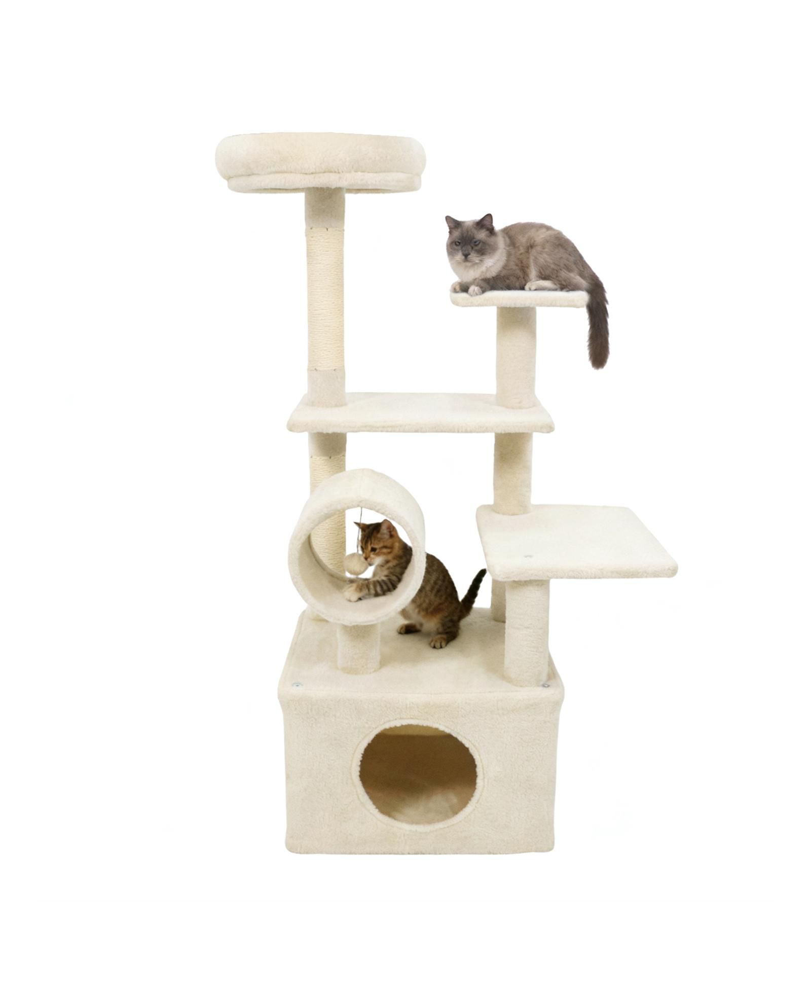 COZITO Cat Tree 48 in Multi-Level with Large Condo and Perch