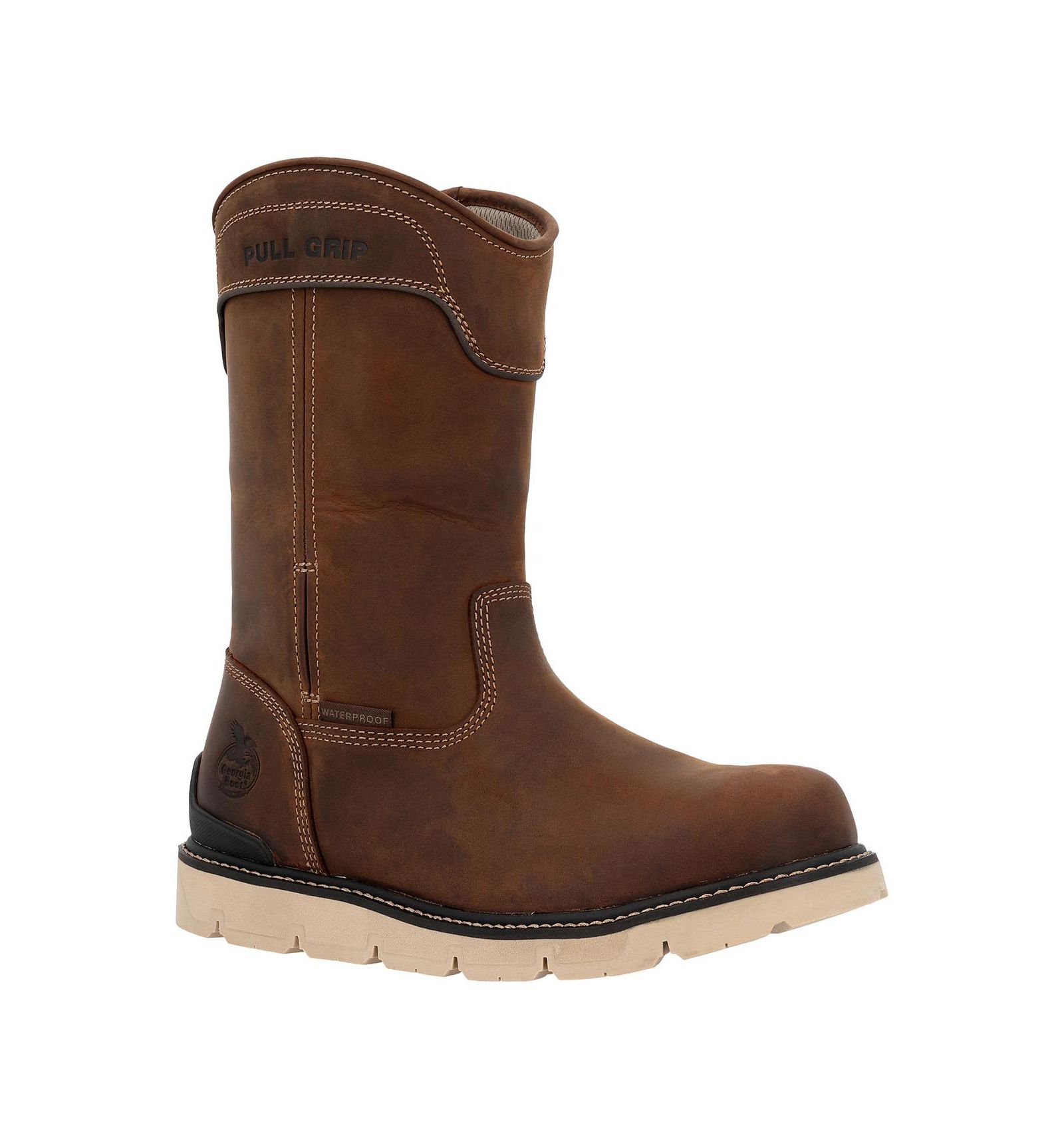 GEORGIA BOOT Men's Carbon Flex Wedge 11inch Pull On Waterproof Carbon Toe Work Boot