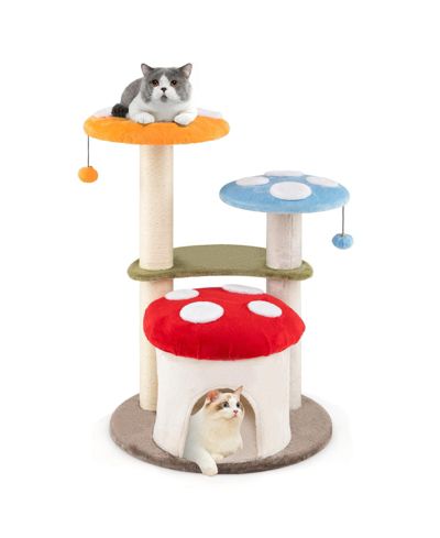 COZITO Cat Tower 35 in with Sisal Posts Condo Padded Platforms