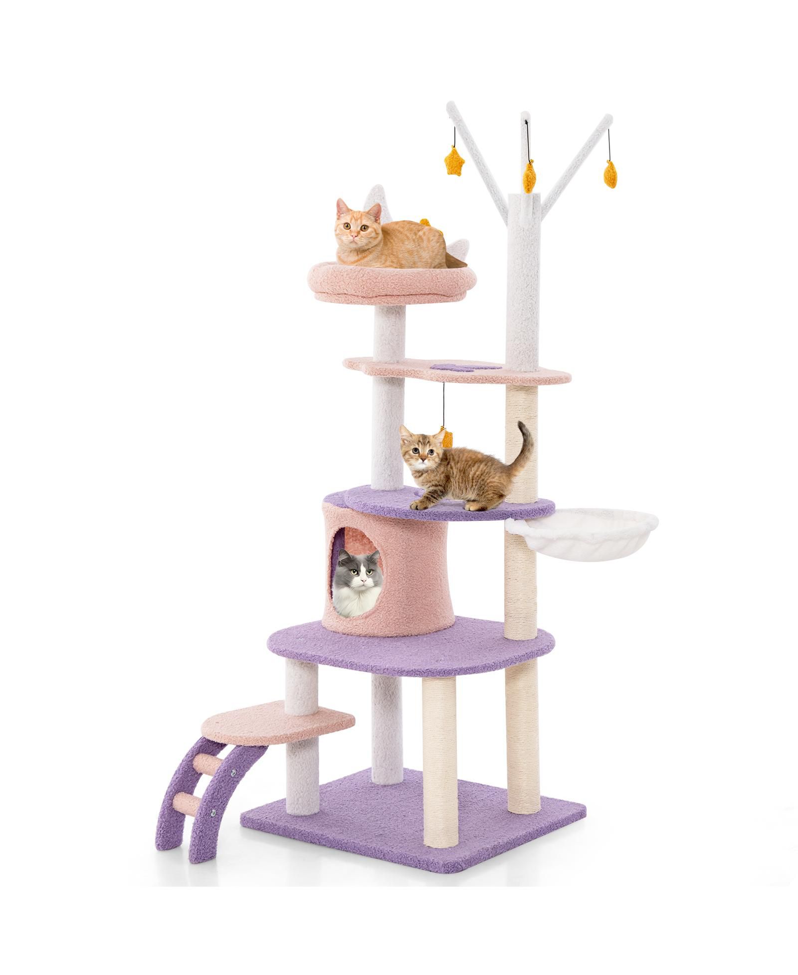 COZITO Cat Tower Multi-Level Star Moon Theme with Sisal Posts