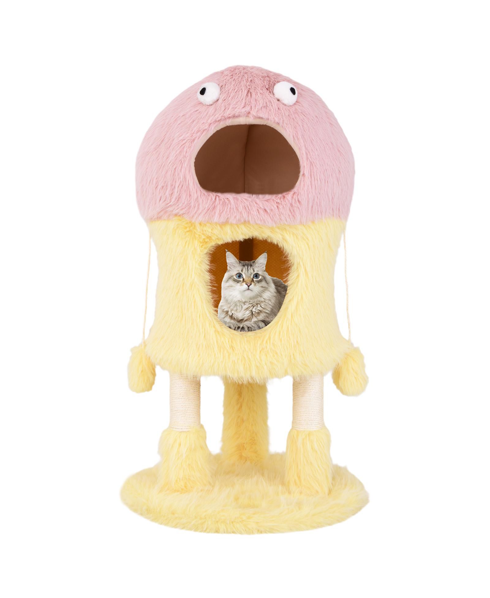 COZITO Cat Tower Monster-Themed with 2 Condos 3-Level Activity
