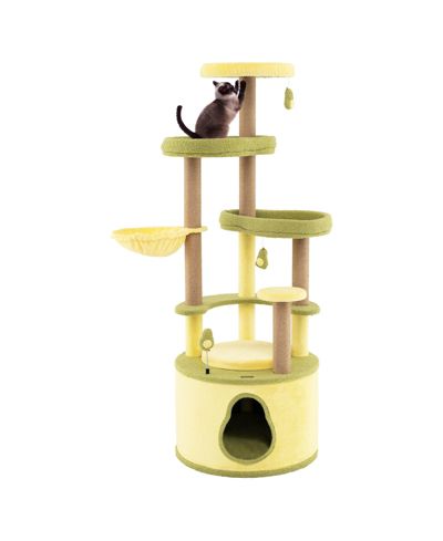 Кошачий игровой комплекс COZITO Avocado, многоуровневый с домиком