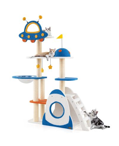 COZITO Cat Tree Space Theme Multi-Level with Sisal Scratch Posts