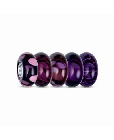 Набор бусин Bling Jewelry Violet Lavender Purple Burgundy Murano Glass Charm
