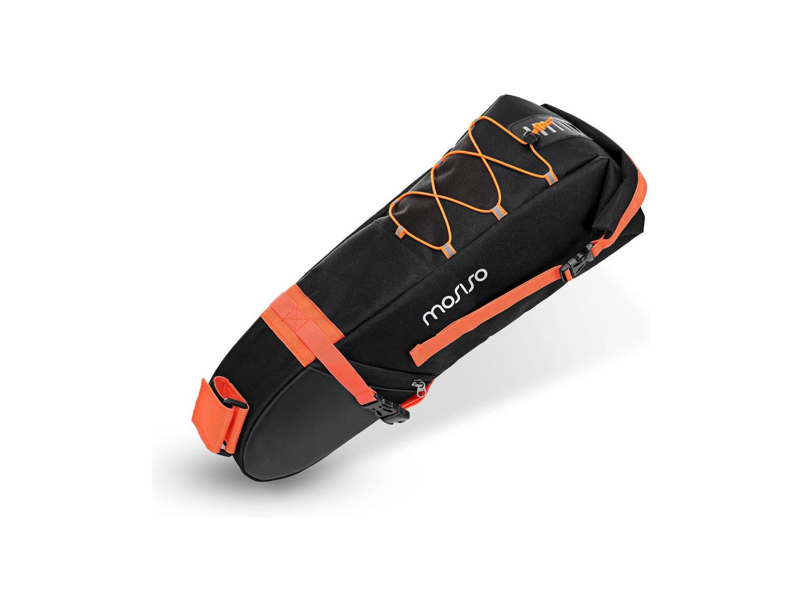 Hikeen Large Capacity Bike Seat Bag 12L Bicycle Saddle Bag Under Seat Storage with Reflective Strip for Commuting Touring Road Mountain Cycling