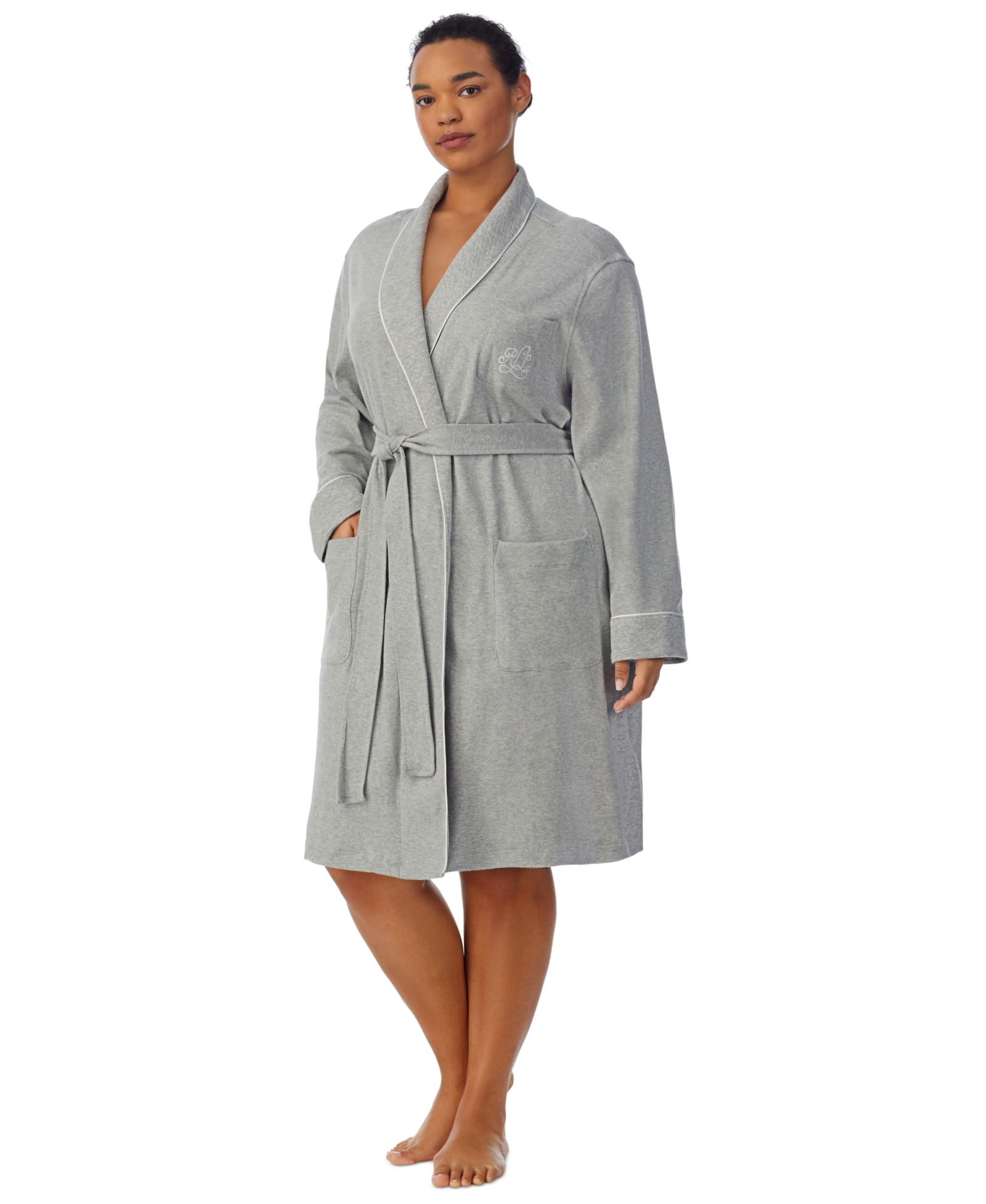 Lauren Ralph Lauren Women's Plus Size Shawl-Collar Robe