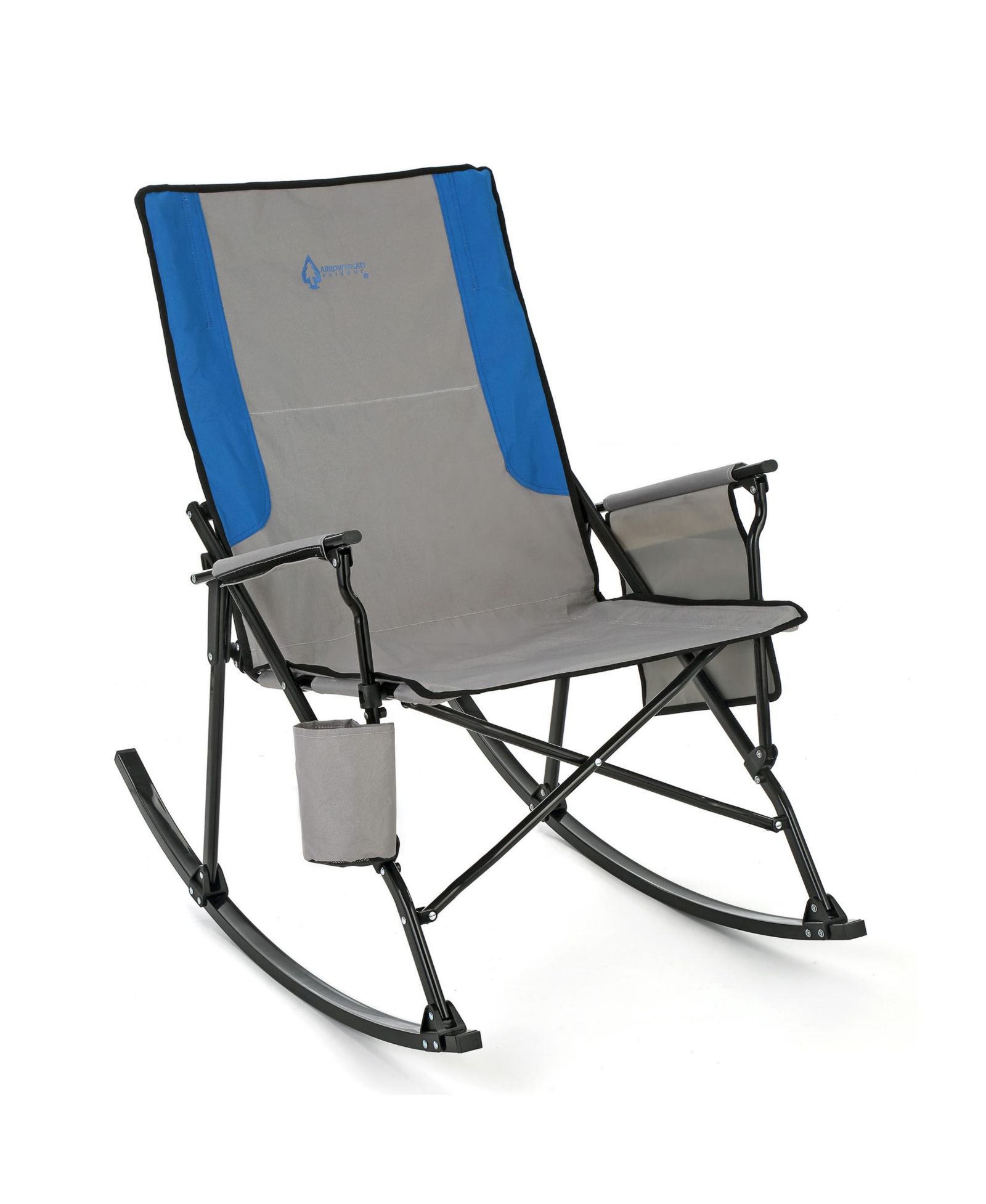 Складное кресло для кемпинга ARROWHEAD OUTDOOR, набор 2 шт, XL подстаканник, синее