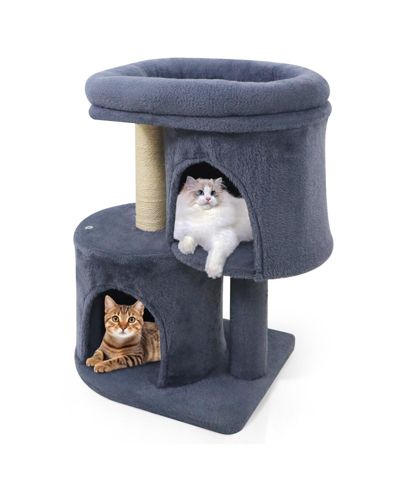 COZITO Cat Tower 26 inch with Padded Perch and Dual Condos