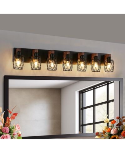 Настенный светильник BUSDAYS Industrial Vintage 7 Light Black Cage