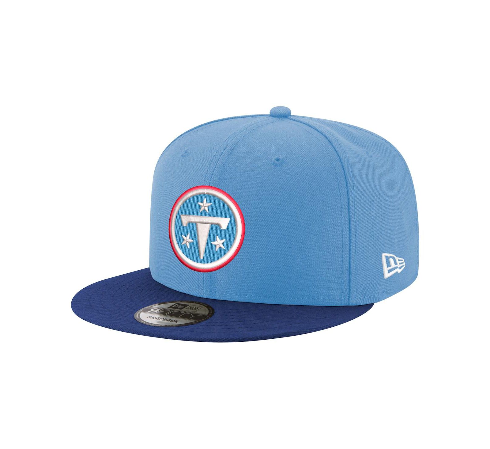 New Era Men's Light Blue/Navy Tennessee Titans Primary Logo 9FIFTY Snapback Hat
