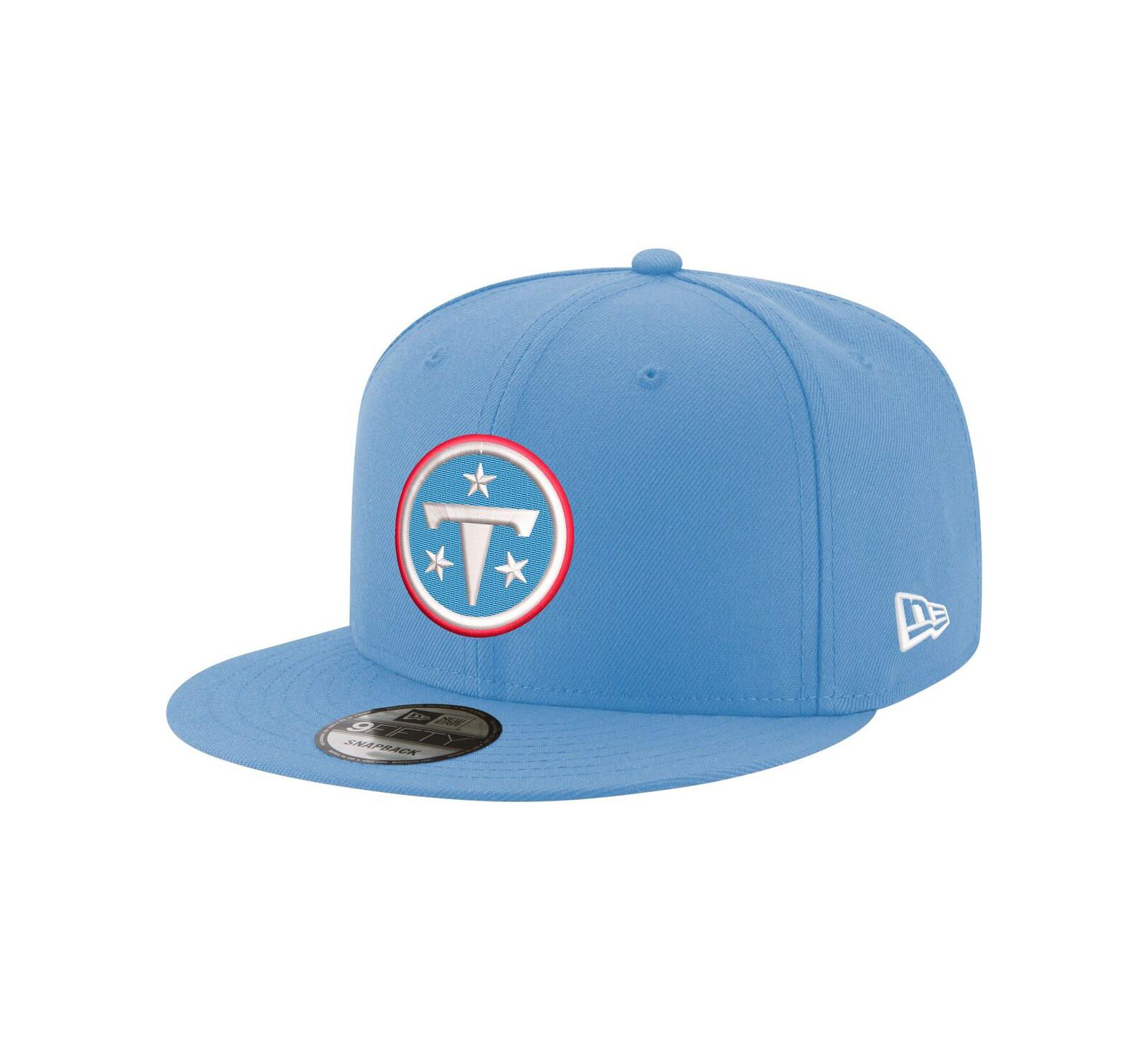 Мужская кепка New Era Light Blue Tennessee Titans Primary Logo 9FIFTY Snapback