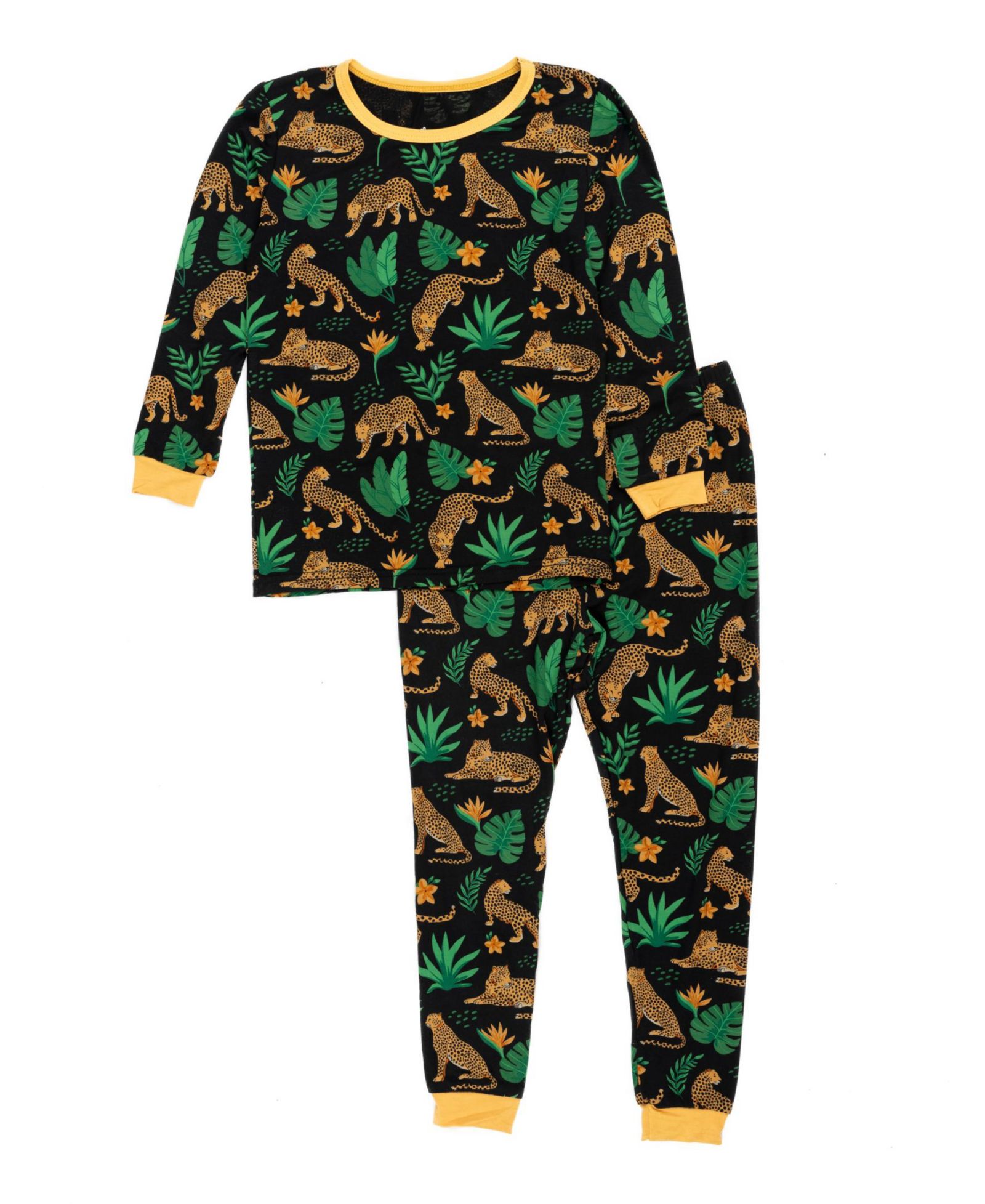 Leveret Baby Matching Family Two-Piece Cooling Bamboo Viscose Long Sleeve Pajamas - Nature and Wildlife Print (03M-24M)