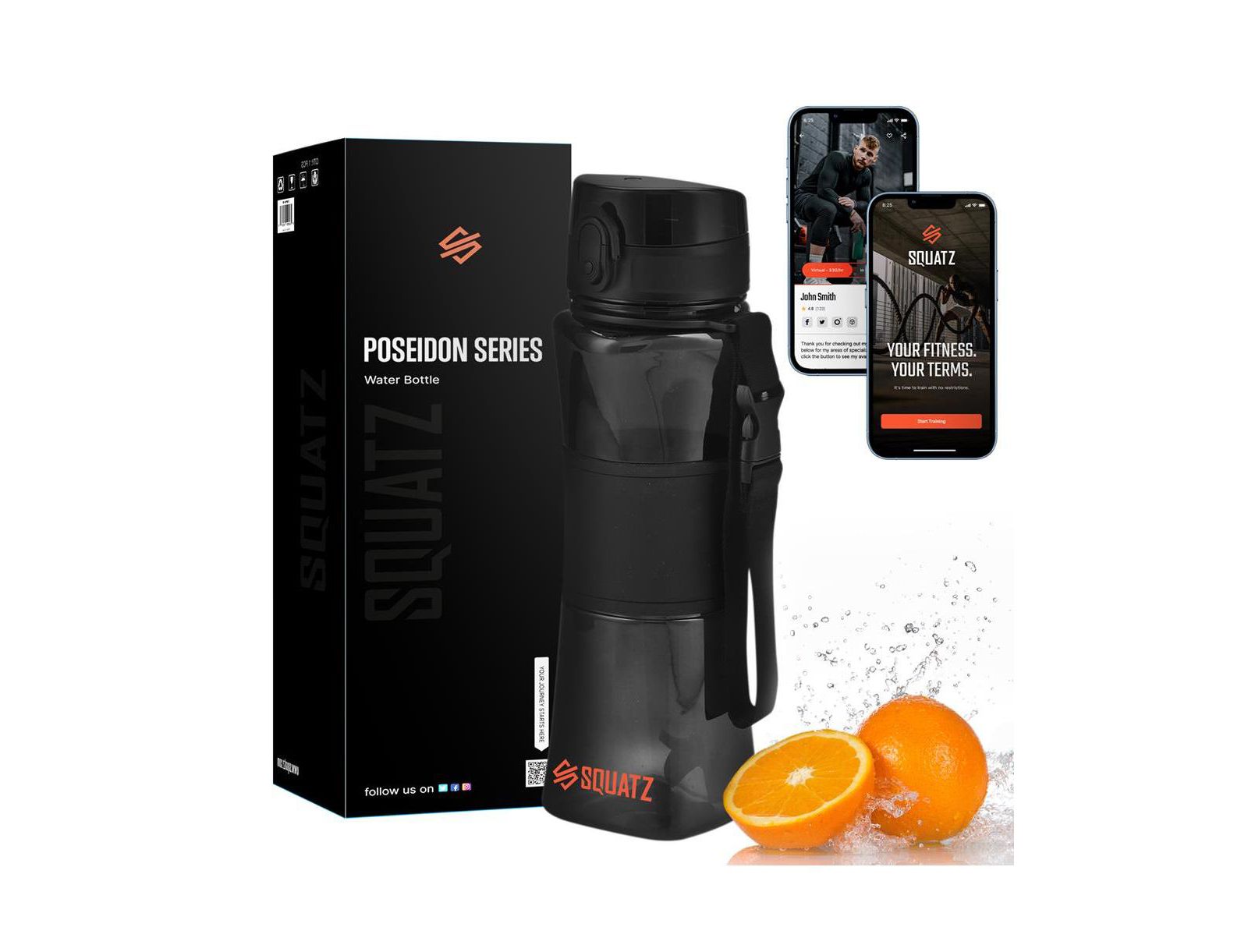Бутылка для воды SQUATZ Sports and Shake с ситом