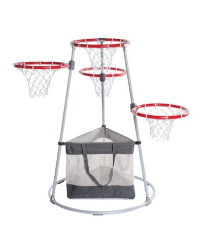 Kaplan Early Learning Company 4-Hoop Basketball Play Set with Storage Bag