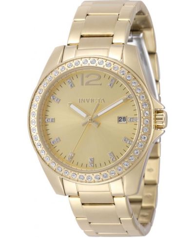 Invicta Женские часы 49847 Angel Quartz PC32, золотые
