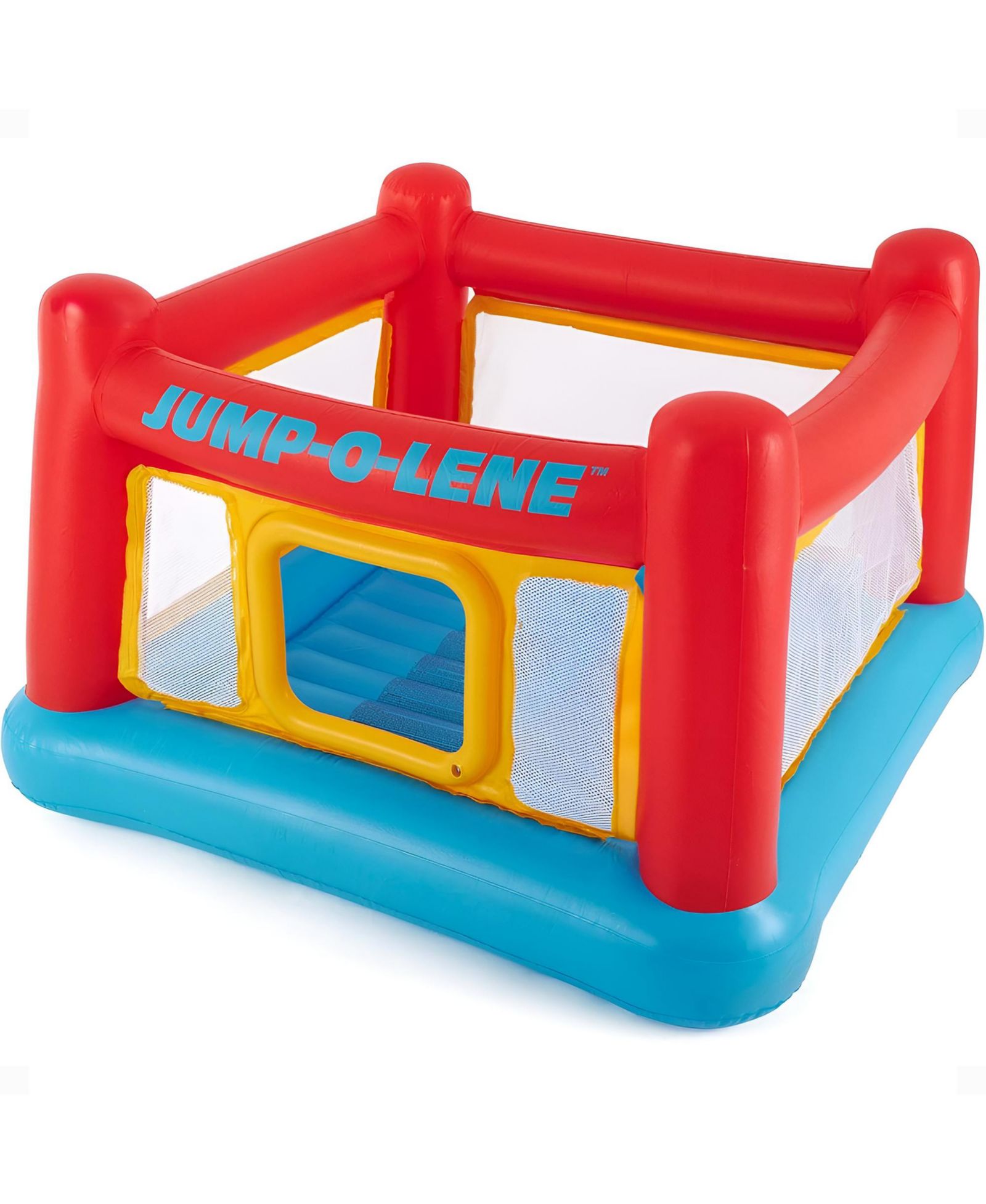 Intex Inflatable Jump-O-Lene Trampoline Bounce House with Crawl-Thru Door & Net