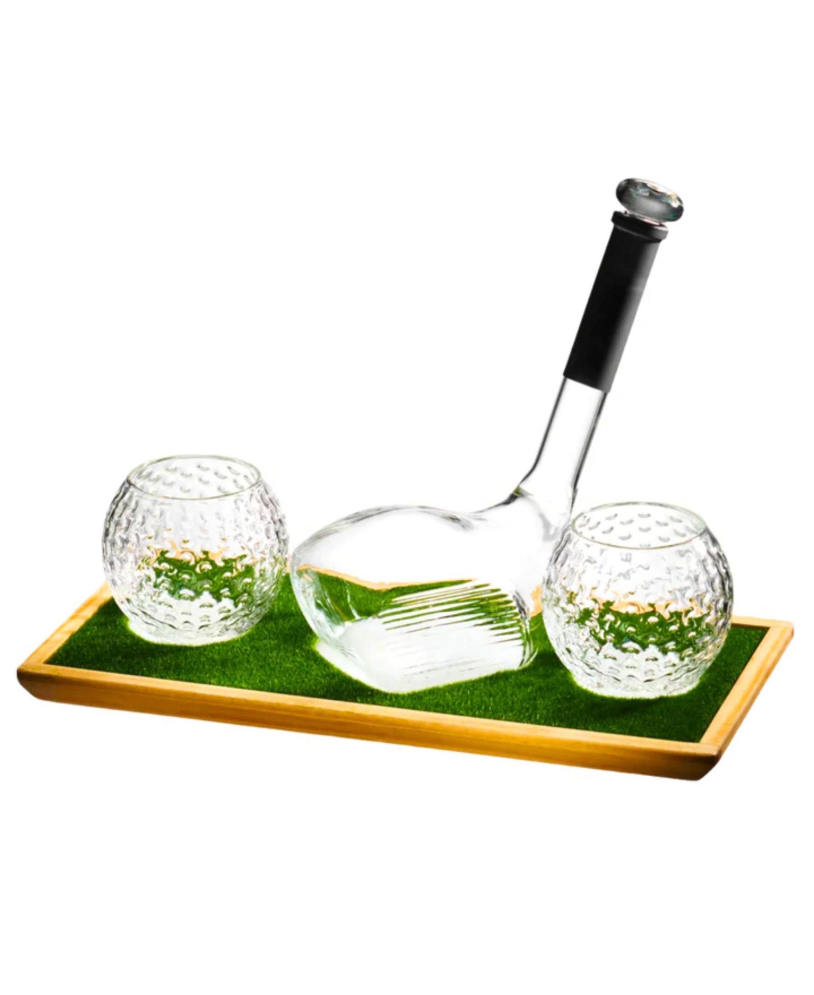 Godinger Golf 3-Piece Decanter Whiskey Set