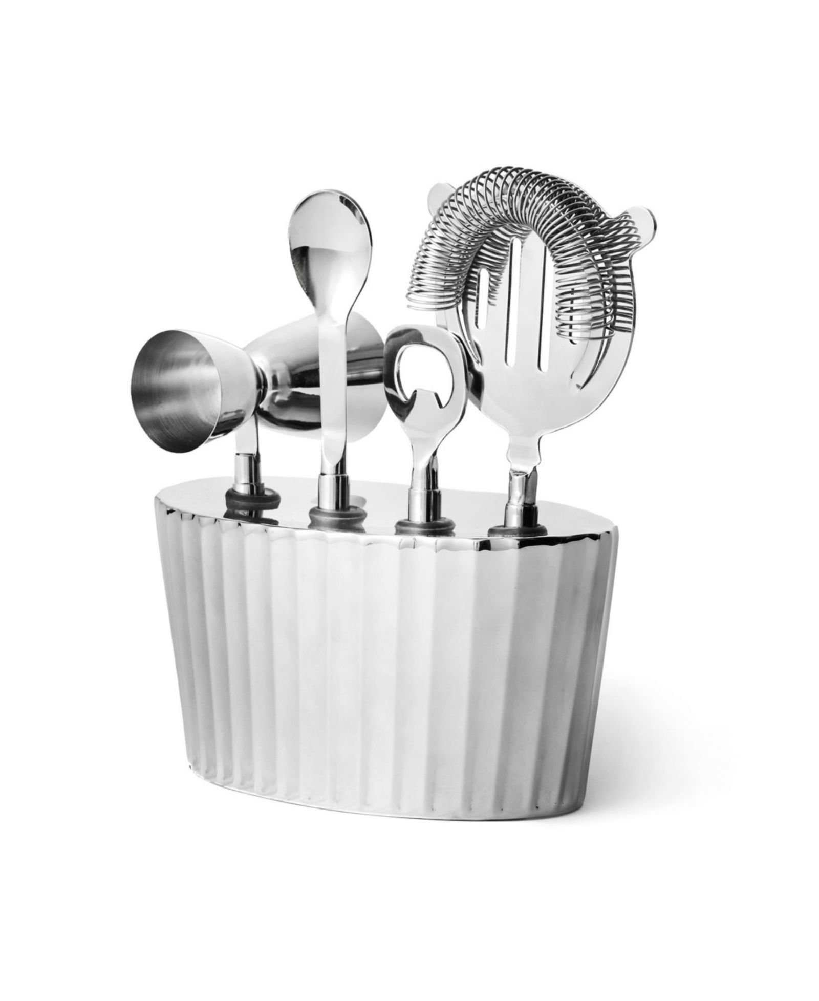 Godinger Waves Stainless Steel 5-Piece Bar Tool Set