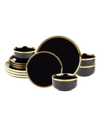 Godinger Hillcrest 12-Piece Dinnerware Set, Service For 4